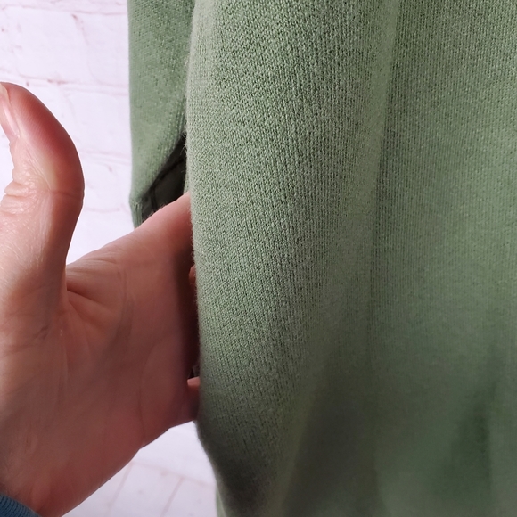 NEW Lunya Cozy Cotton Silk Button Front Cardigan L/XL Humble Green Oversized - Picture 9 of 15